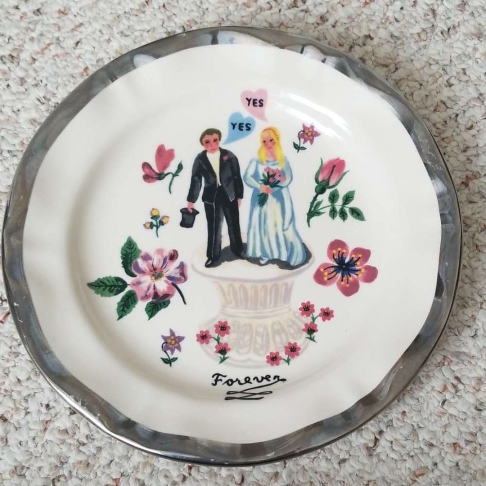Anthropologie wedding plate by Nathalie L'ete